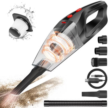 Doosl Cordless Handheld Vacuum Cleaner, 6KPA Wet Dry Portable Mini Vacuum for Car, Hand Vacuum for Home Pet Hair Multi-Surface, Black