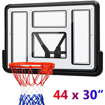44'' Basketball Backboard and Rim Combo, Wall Mounted Basketball Hoop, Shatterproof Backboard Kit, Outdoor Indoor Basketball Hoop for Kids Adults