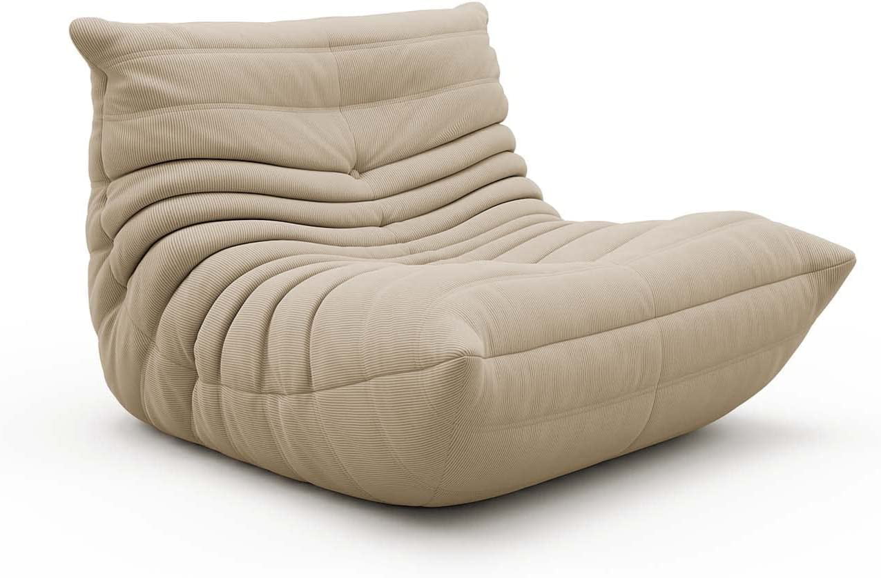 Memory Foam Floor Chair, Comfortable Back Support Lazy Sofa, Comfy for Reading Game Meditating, Light Brown