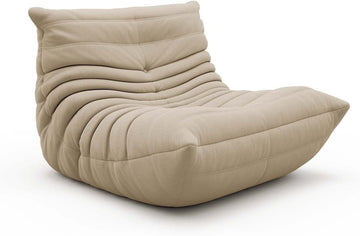 Memory Foam Floor Chair, Comfortable Back Support Lazy Sofa, Comfy for Reading Game Meditating, Light Brown