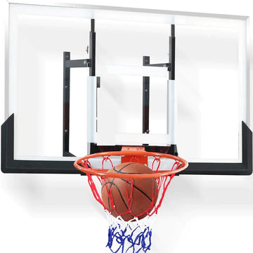 48in Basketball Backboard and Rim Combo, iFanze Professional Wall-Mounted Basketball Hoop with Shatterproof Polycarbonate Backboard for All Levels Indoor Outdoor Use