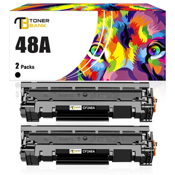 Toner Bank Compatible Toner Cartridge for HP 48A CF248A 248A Laserjet Pro M15w M15a M16a M16w MFP M29w M31w M30w M28a M28w Printer Ink (Black, 2 Pack)