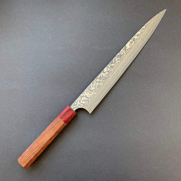 Sujihiki knife, SG2 powder steel, damascus finish - Kato