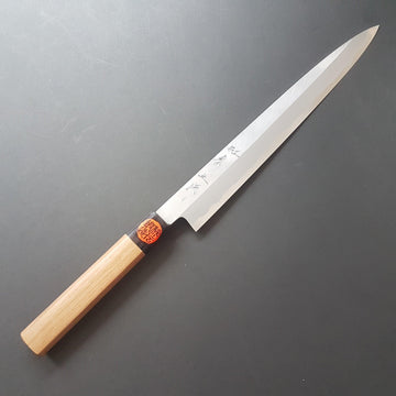 Yanagiba knife, Aogami 2 steel, Migaki finish - Shigeki Tanaka