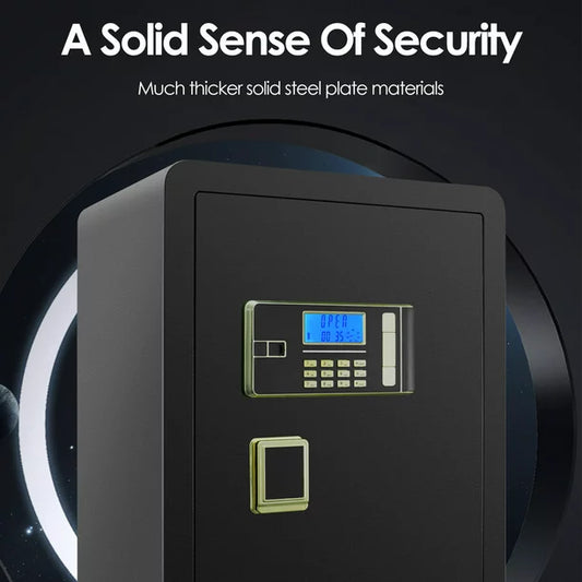 TTLIFE Safe Box Home Safe 2.8Cubic Large Safe Box Fireproof Waterproof Double Lock Safe HD LCD Screen Fireproof Bag