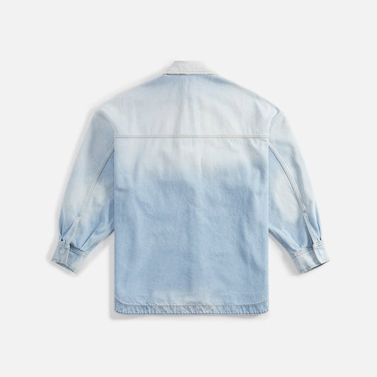 The Attico Short Coat - Sky Blue