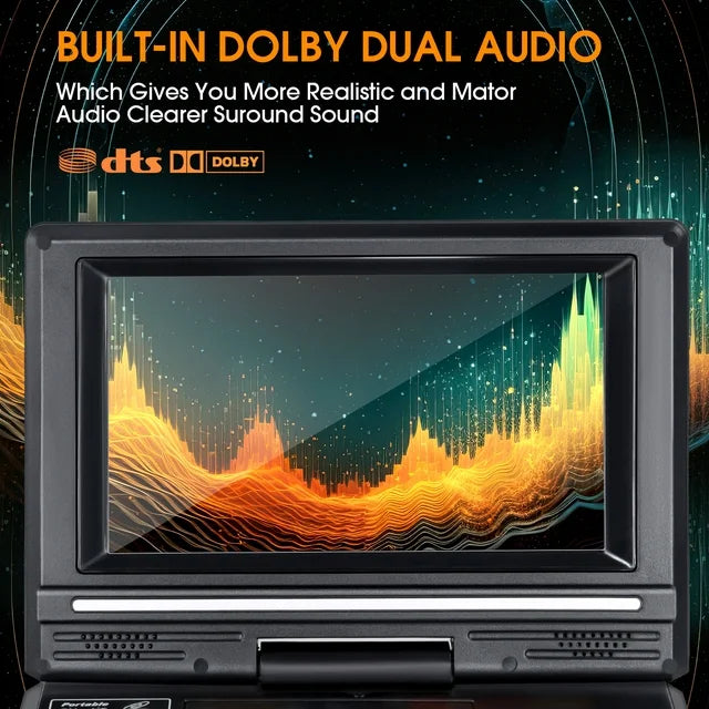 18.8" Portable DVD Player,13in Large Swivel Screen 270° Rotation DVD Player with FM Radio/Hundreds of Cable TV/Wireless TV, Support U Disk,SD/MS/MMC Card