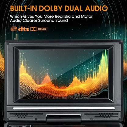 18.8" Portable DVD Player,13in Large Swivel Screen 270° Rotation DVD Player with FM Radio/Hundreds of Cable TV/Wireless TV, Support U Disk,SD/MS/MMC Card