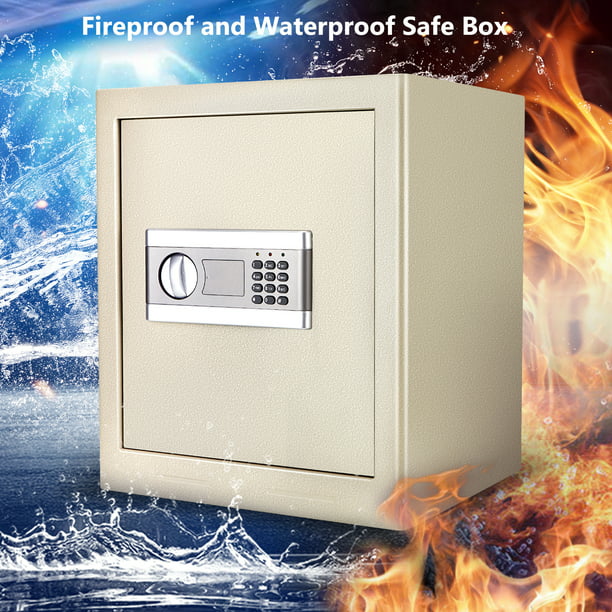 TTLIFE Fireproof Safe Lockboxes,2.0 Cubic Feet Security Safe Lockboxes Fireproof Waterproof Electronic Digital Security Safe Combination Lock Safe with Keypad for Home YT01