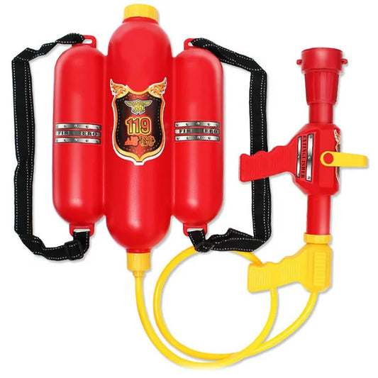QWANG 2500mL Firefighter Backpack Water Blaster For Kids- Tank With Hose, Super Water Squirt Suitable For Outdoor Play Boys & Girls