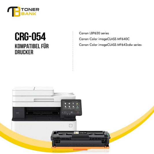 Toner Bank Compatible Toner Cartridge for Canon 054 054H CRG-054 Color Image Class MF644Cdw MF642Cdw MF640C MF641Cw LBP620 Printer Ink (Black,Cyan,Magenta,Yellow, 4-Pack)
