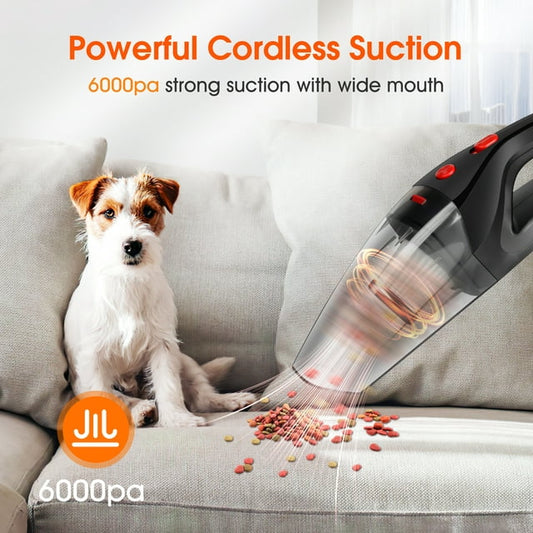 Doosl Cordless Handheld Vacuum Cleaner, 6KPA Wet Dry Portable Mini Vacuum for Car, Hand Vacuum for Home Pet Hair Multi-Surface, Black