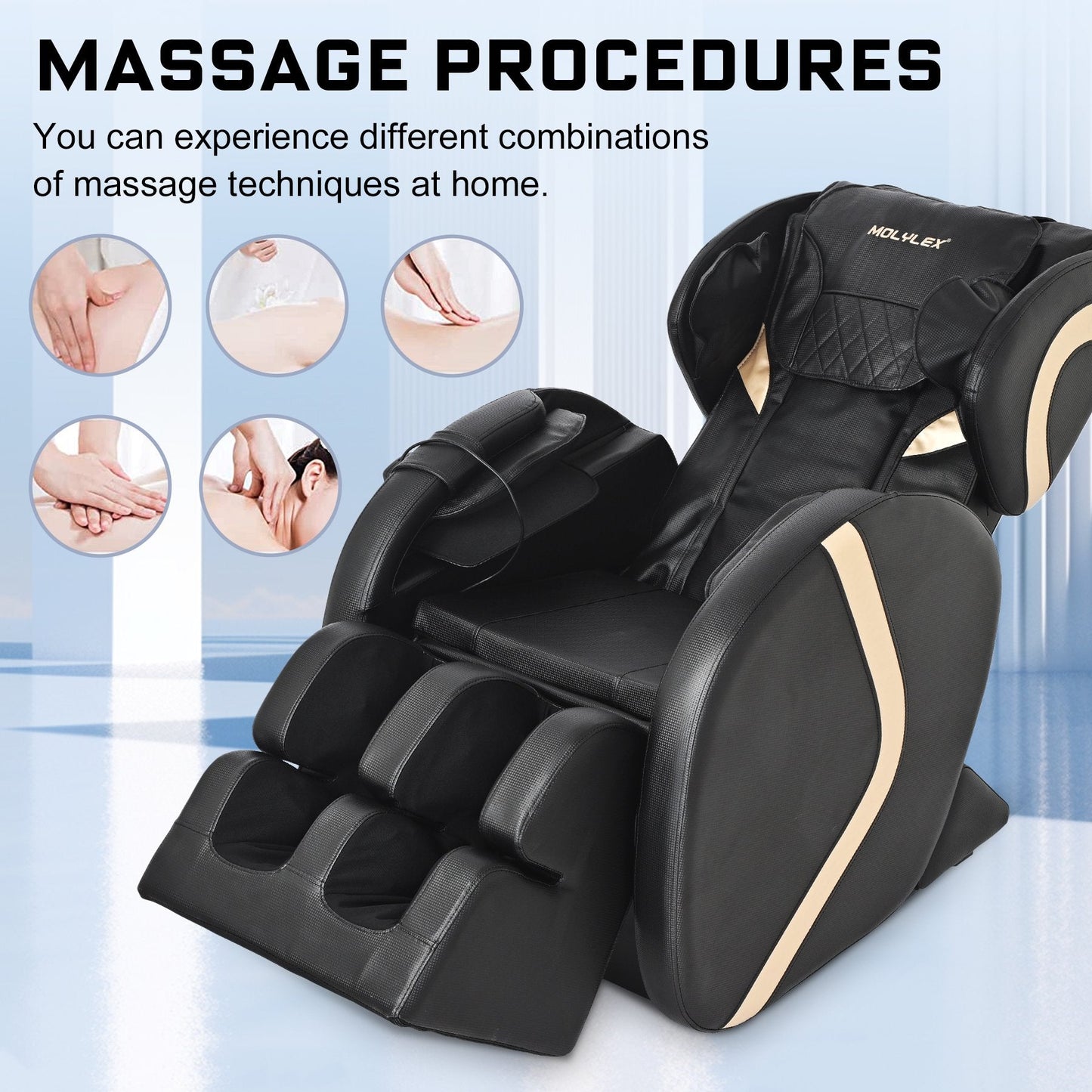 BILITOK Track Massage Chair, Full Body Massage Chair with Manipulator Track Roller, Bluetooth Massage Chair with Zero Gravity