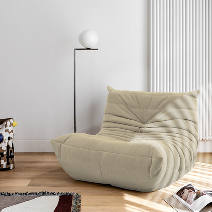 Memory Foam Floor Chair, Comfortable Back Support Lazy Sofa, Comfy for Reading Game Meditating, Light Brown