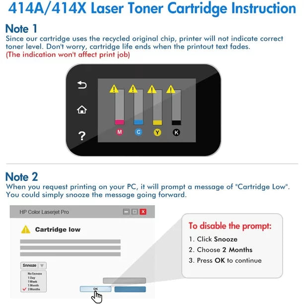 Toner Bank 4-Pack WITH CHIP Compatible Toner Cartridge for HP W2020A 414A W2020X 414X Pro MFP M479fdw M454dw M479fdn M454dn M479 Laser Printer Ink, Black Cyan Magenta Yellow