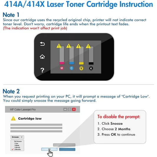 Toner Bank 4-Pack WITH CHIP Compatible Toner Cartridge for HP W2020A 414A W2020X 414X Pro MFP M479fdw M454dw M479fdn M454dn M479 Laser Printer Ink, Black Cyan Magenta Yellow