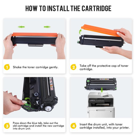 Toner Bank Compatible Toner Cartridge for Brother TN227 TN223 TN-227BK TN-227C TN-227M TN-227Y MFC-L3750CDW MFC-L3770CDW HL-L3210CW HL-L3290CDW Printer Ink (Black Cyan Yellow Magenta, 4-Pack)