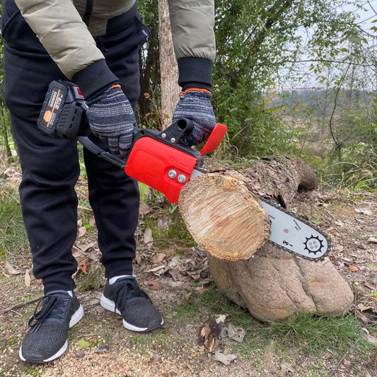 RELOIVE Electric Chainsaw 12 Inch Cordless Chainsaw Brushless with 2x2.0Ah Battery Power Chain Saw with Gloves and Strap for Wood Cutting, Logging and Tree Trimming