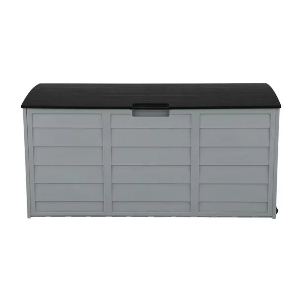 SalonMore 75gal 260L Outdoor Garden Plastic Storage Deck Box Backyard Lockable Seat Black