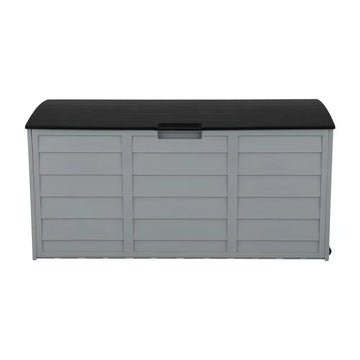 SalonMore 75gal 260L Outdoor Garden Plastic Storage Deck Box Backyard Lockable Seat Black