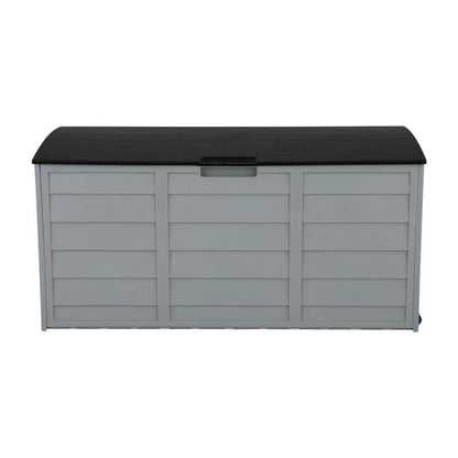 SalonMore 75gal 260L Outdoor Garden Plastic Storage Deck Box Backyard Lockable Seat Black