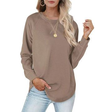 Fantaslook Plus Size Sweatshirts for Women Crewneck Casual Tunic Tops Loose Long Sleeve Shirts
