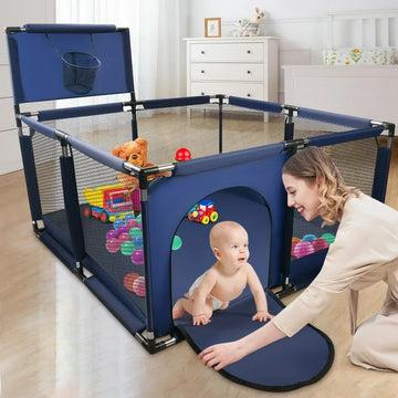 RELOIVE 128*128cm Baby Playpens Home Baby Playground Square Foam Children's Park Balls Security Fence Safety Barrier for Baby