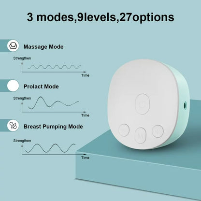 Ifanze Double Electric Breast Pump, Portable Low Noise Breast Pumps Hands Free with 2 Anti-Overflow Milk Bottle and 3 Modes 9 Levels, Green
