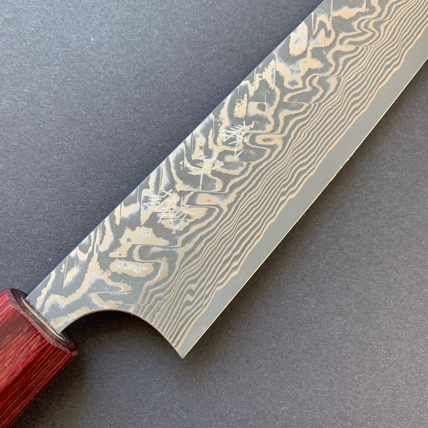 Sujihiki knife, SG2 powder steel, damascus finish - Kato