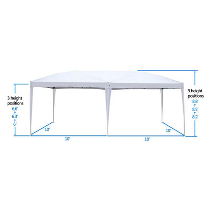 SalonMore Ez Pop up Canopy Tent Outdoor Folding Patio Gazebo Shade 10'x20' White