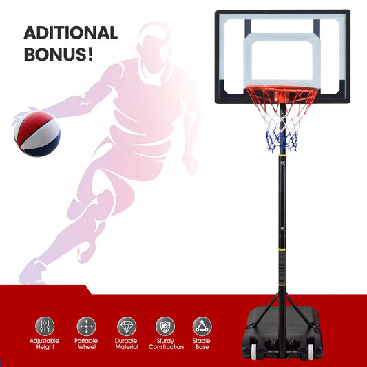 Ifanze Basketball Hoop with 60''- 84'' Adjustable Height for Kids Teenagers Youth and Junior, Portable Basketball Hoop with Stand & Backboard Wheels for Basketball Goals Indoor Outdoor Play