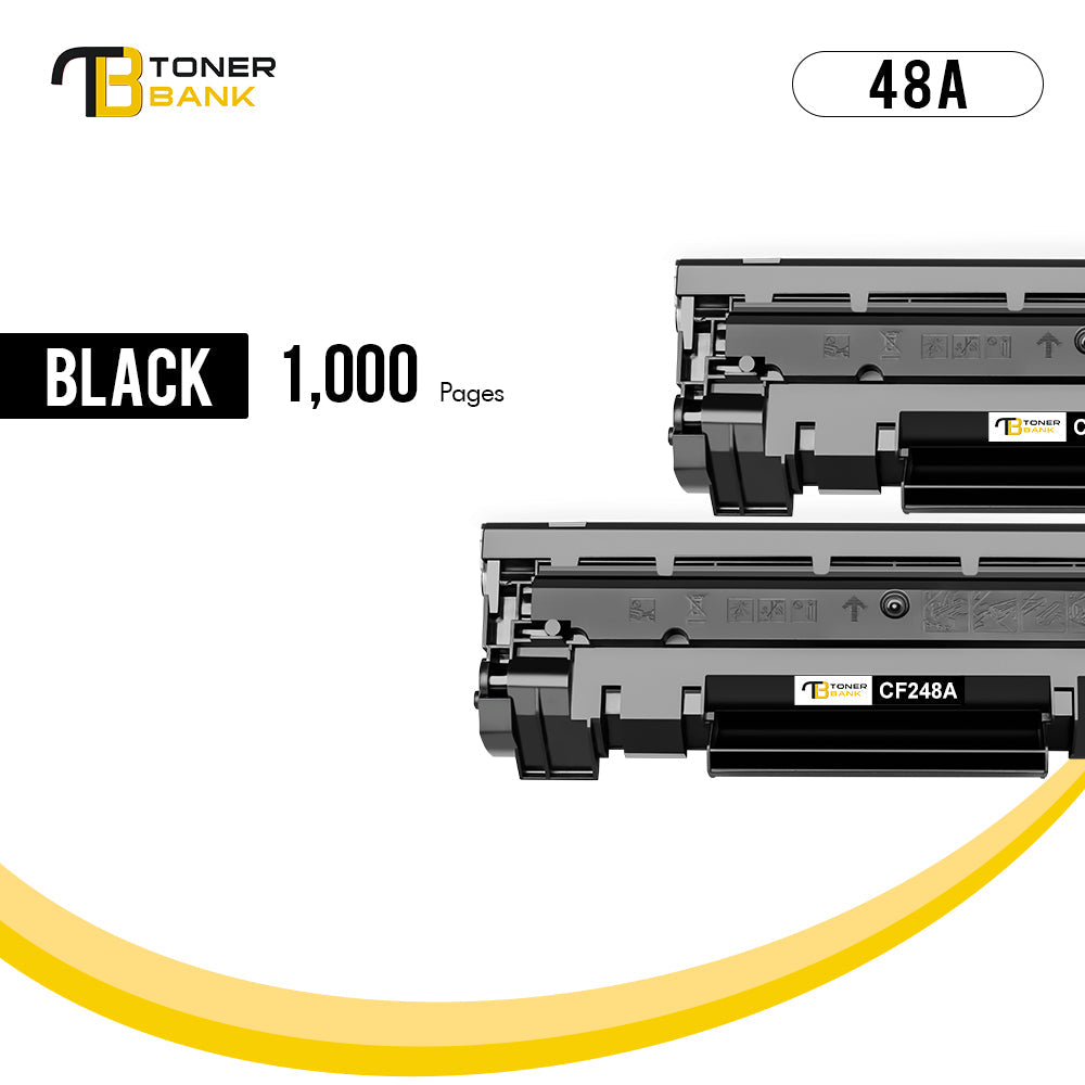 Toner Bank Compatible Toner Cartridge for HP 48A CF248A 248A Laserjet Pro M15w M15a M16a M16w MFP M29w M31w M30w M28a M28w Printer Ink (Black, 2 Pack)