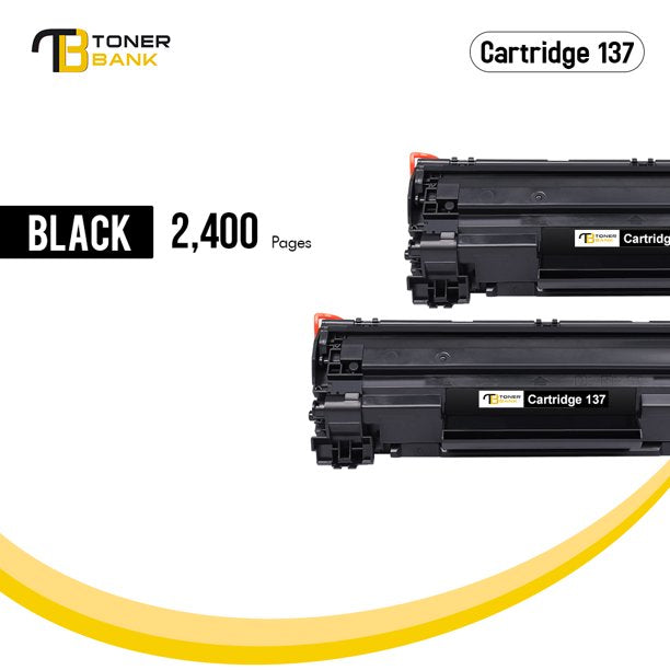 Toner Bank 2-Pack Compatible Toner Cartridge for Canon Cartridge 137 CRG137 imageCLASS MF227dw MF232w MF242dw MF236n MF244dw MF247dw MF220 MF230 MF240 MF210 series D570 Laser Printer Black
