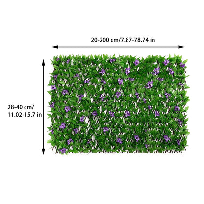 QWANG Expandable Fence Privacy Screen For Balcony Patio Outdoor Faux Ivy Fencing Panel For Garden Backyard Home Decorations
