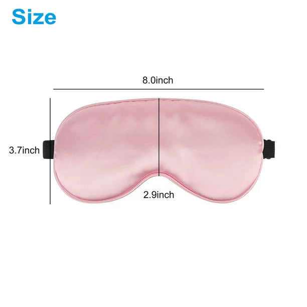 QWANG Set Of 3 Sleeping Eye Masks, Silk Eye Masks With Adjustable Straps, Smooth Soft Satin Eye Masks For Women Men, Elastic Straps Night Eye Mask Travel Nap