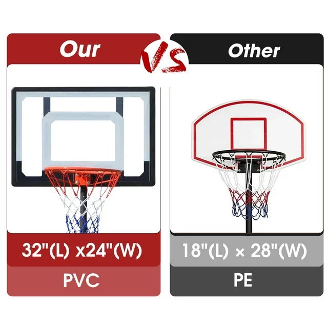 Ifanze Basketball Hoop with 60''- 84'' Adjustable Height for Kids Teenagers Youth and Junior, Portable Basketball Hoop with Stand & Backboard Wheels for Basketball Goals Indoor Outdoor Play