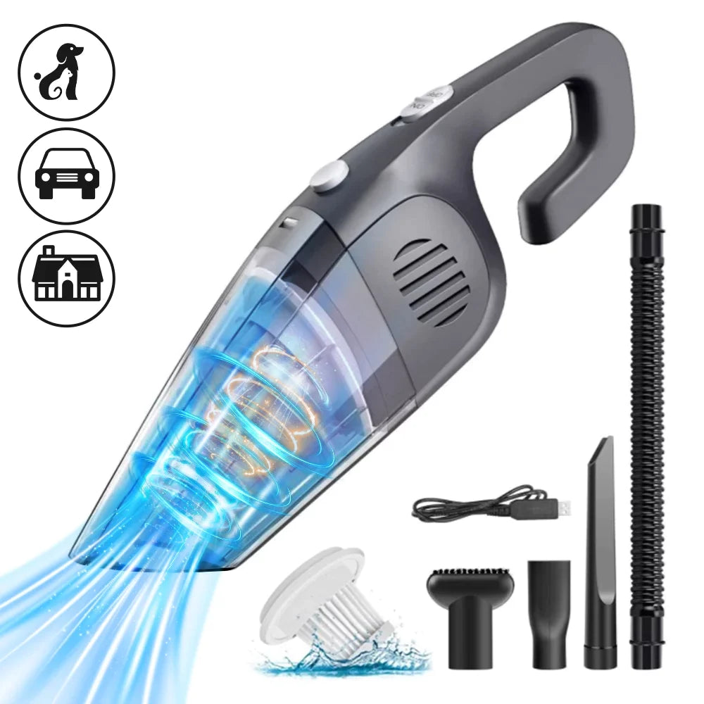 Portable Car Vacuum 7KPA Handheld Vacuum Cordless Hand Vacuum Powerful Vacuum Cleaner Multi-purpose for Pet Home Car