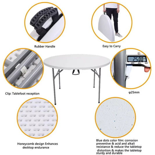 SalonMore Plastic Folding Table Weight Capaticity 800LBS