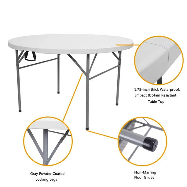 SalonMore Plastic Folding Table Weight Capaticity 800LBS