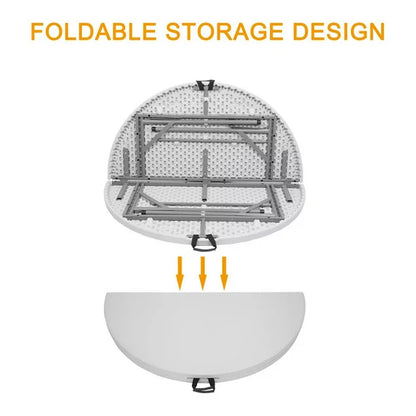 SalonMore Plastic Folding Table Weight Capaticity 800LBS