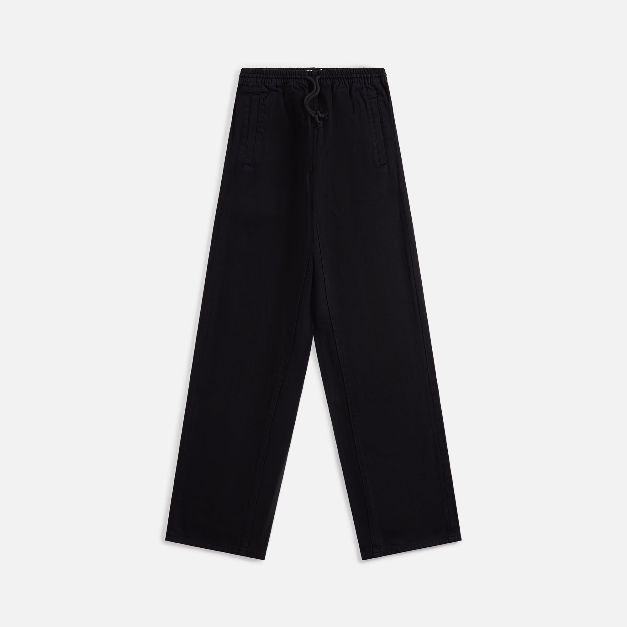 T by Alexander Wang Denim Track Pant with Black Mesh Undie - Black