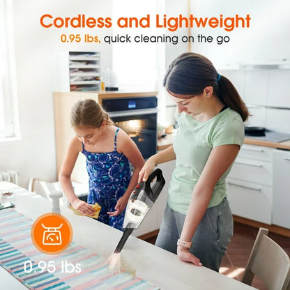 Doosl Cordless Handheld Vacuum Cleaner, 6KPA Wet Dry Portable Mini Vacuum for Car, Hand Vacuum for Home Pet Hair Multi-Surface, Black