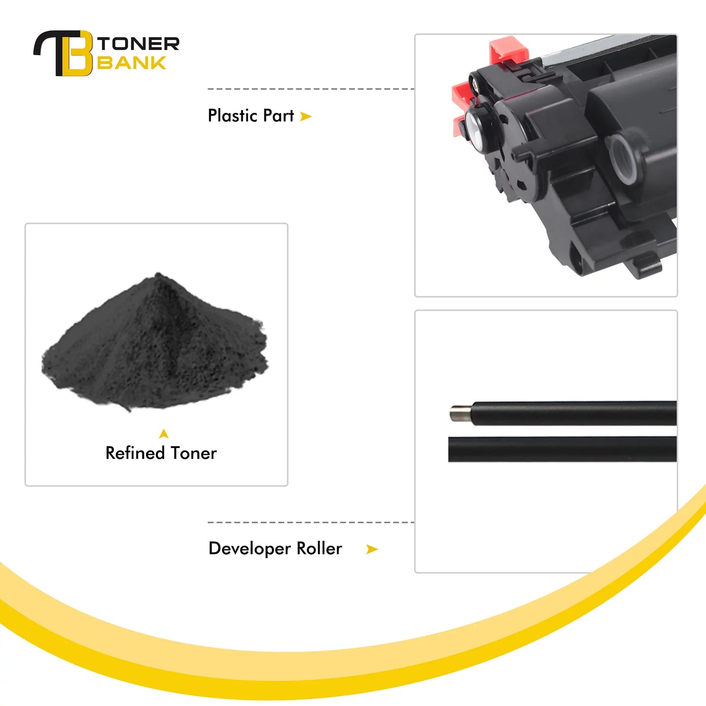Toner Bank Compatible Toner Cartridges Replacement for Brother TN760 TN-760 TN 760 TN730 TN-730 730 for HL-L2395DW L2350DW MFC-L2710DW L2750DW DCP-L2550DW HL-L2390DW HL-L2370DW (Black, 2-Pack)