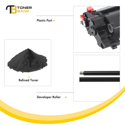 Toner Bank Compatible Toner Cartridges Replacement for Brother TN760 TN-760 TN 760 TN730 TN-730 730 for HL-L2395DW L2350DW MFC-L2710DW L2750DW DCP-L2550DW HL-L2390DW HL-L2370DW (Black, 2-Pack)