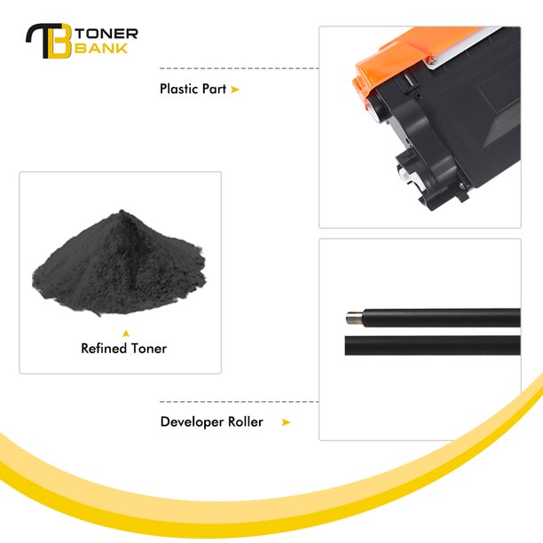 Toner Bank Compatible Toner Cartridge for Brother TN660 TN-660 TN630 TN 660 630 MFC-L2700DW MFC-L2740DW HL-L2320D HL-L2340DW HL-L2380DW DCP-L2540DW Printer Ink (Black, 2-Pack)