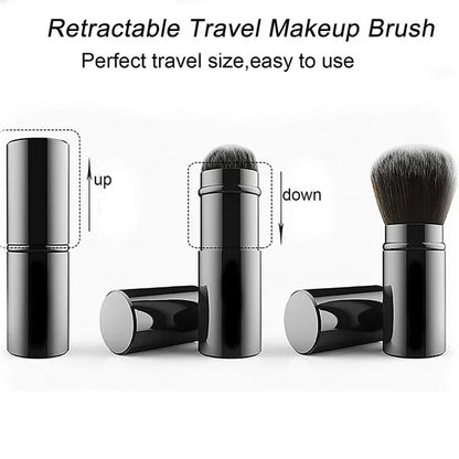 QWANG Makeup Brush Travel Face Blush Brush Portable Powder Brush With Cover For Blush