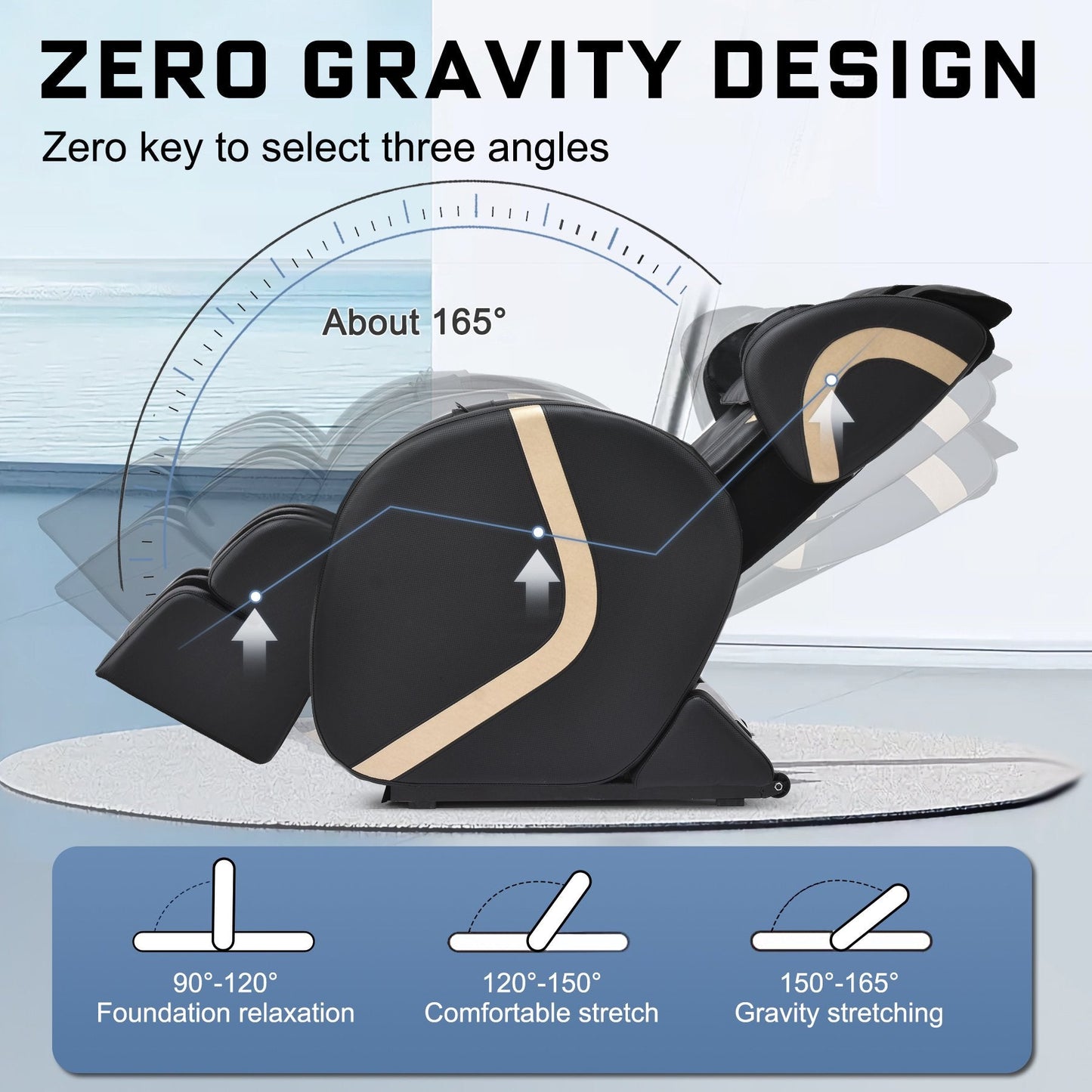 BILITOK Track Massage Chair, Full Body Massage Chair with Manipulator Track Roller, Bluetooth Massage Chair with Zero Gravity