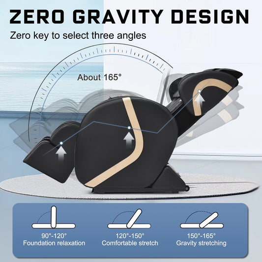 BILITOK Track Massage Chair, Full Body Massage Chair with Manipulator Track Roller, Bluetooth Massage Chair with Zero Gravity