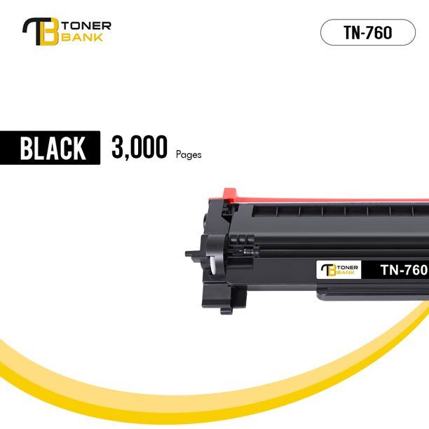Toner Bank TN760 TN730 Compatible Toner Cartridge Replacement for Brother TN 760 TN-760 TN-730 HL-L2350DW HL-L2395DW HL-L2390DW HL-L2370DW MFC-L2750DW MFC-L2710DW DCP-L2550DW Printer (Black,4 Pack)