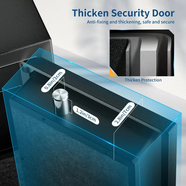 TTLIFE Biometric Gun Safe,Quick Access Fingerprint Long Gun Safe,6 Gun Metal Security Cabinet for Gun with Separate Gun Lock Box